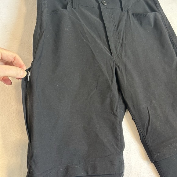 Eddie Bauer Men Convertible Tech Pant Black Sz 36x32 Zip Off Legs Outdoor Hiking - Picture 12 of 13